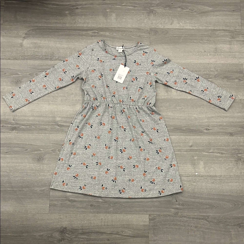 Charming Gray Floral Kids Dress